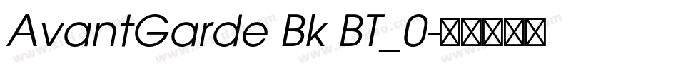 AvantGarde Bk BT_0字体转换